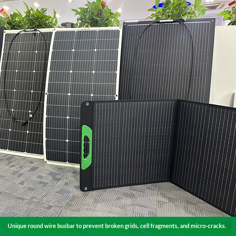 China Factory Source Solar Photovoltaic Panel Single Crystal Assembly Flexible Folding Panel Specification Size Customization