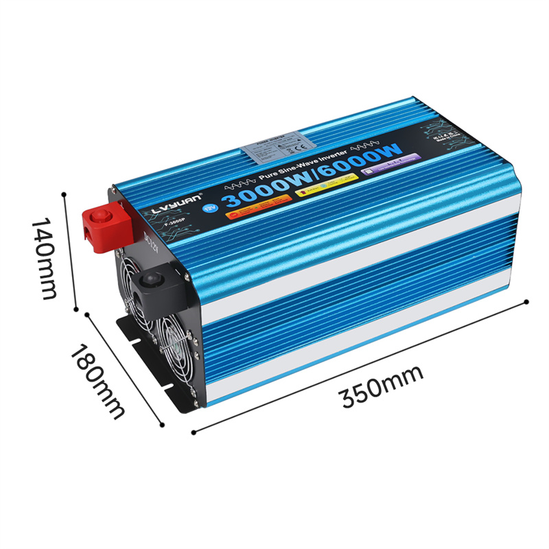 LVYUAN Off Grid Solar Pure Sine Wave Inverter 3000W 6000W DC 12V 24V to AC 220V for Solar Power System and Home Backup
