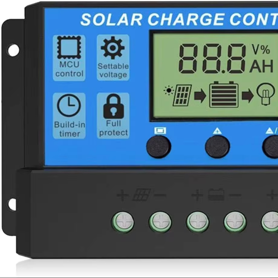 20A Solar Charge Controller 12V/24V Solar Panel Battery Intelligent Regulator with Dual USB Port PWM Auto Parameter Timer