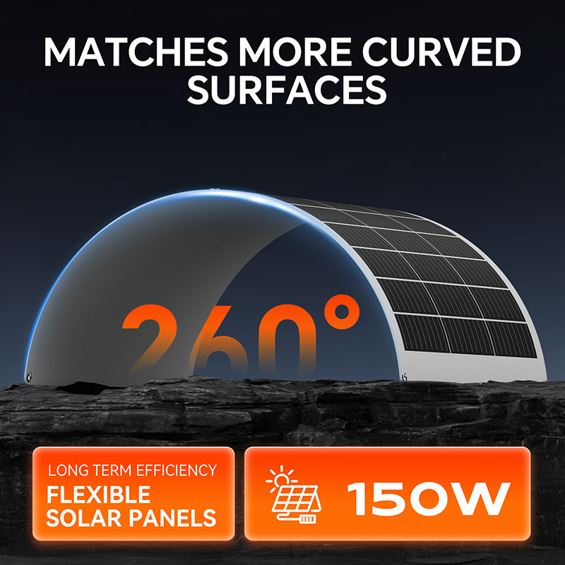 Flexible Waterproof Monocrystalline Solar Panel for Camping and Home Charging