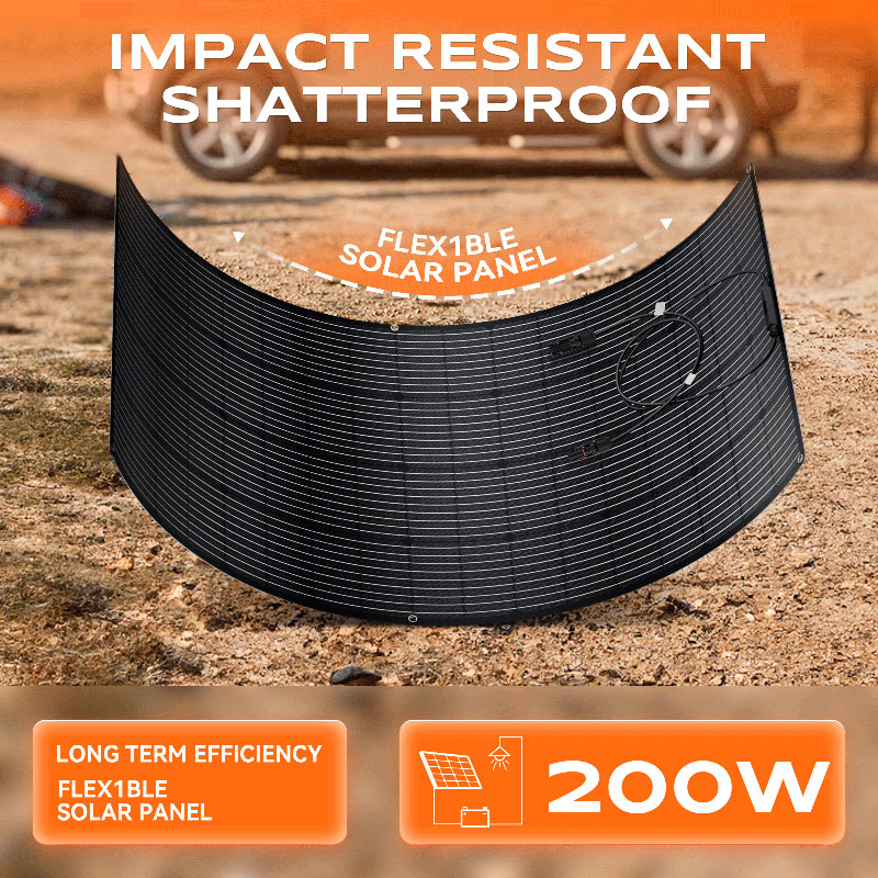 High Quality 200W 300W Rollable Amorphous Silicon Thin Film Flexible Solar Panel For RV Boats Marine With Factory Price