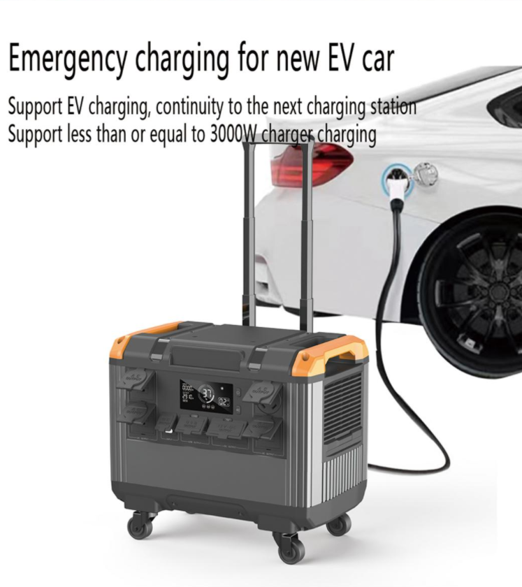 Home Emergency Lifepo4 Lithium Ion Battery 1000w 2000w 3000w Solar Mobile Power Station Portable