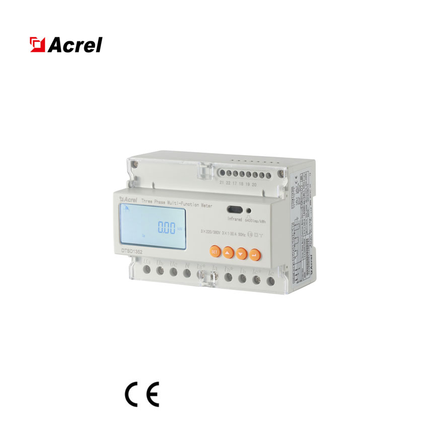 DTSD1352 Three-phase Multi-electric Parameter Measurement Photovoltaic Inverter Anti-reverse Current Energy Meter DO/DI 3x10(80)