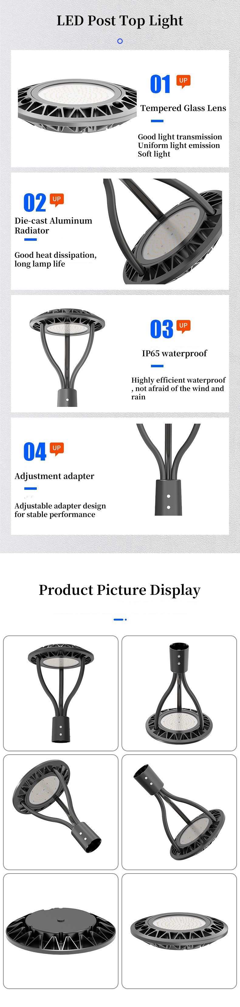 LED Post Top Detail