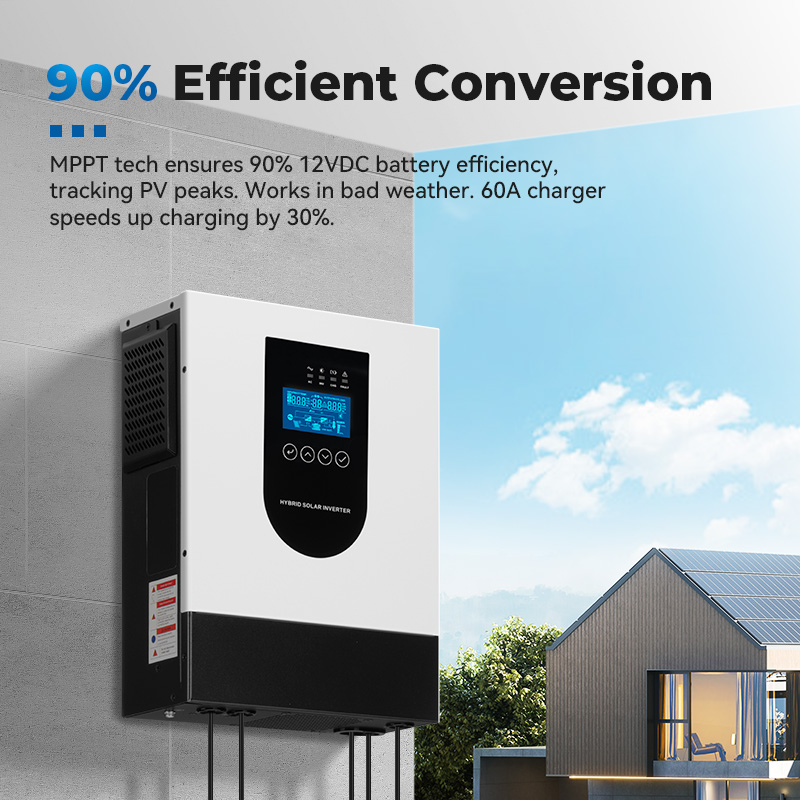 1.5 KW Hybrid Solar Inverter 12V Off-Grid AC String Inverter Auto 60HZ Single-Phase Solar Inverter