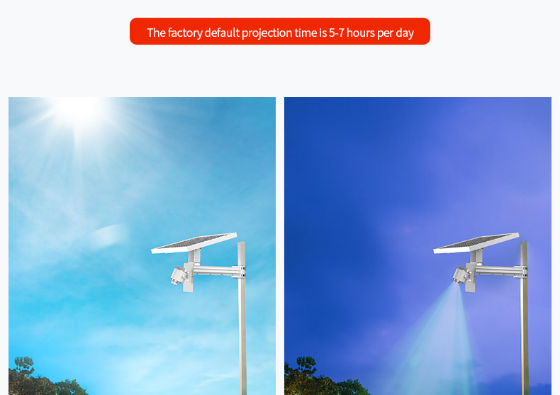 IP67 Waterproof Aluminum Alloy Solar LED Gobo Logo Projector Light Outdoor Advertising Spotlight for Floor Signs