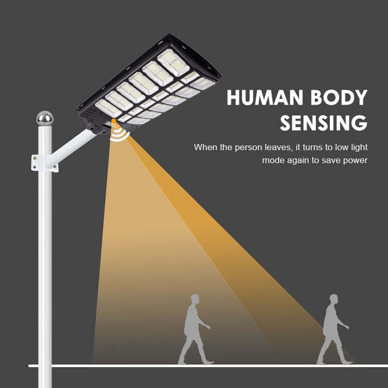 Hot Sale All-in-One 800w-1200w LED Solar Street Light Waterproof IP65 for Outdoor Parks ABS Material for Roads