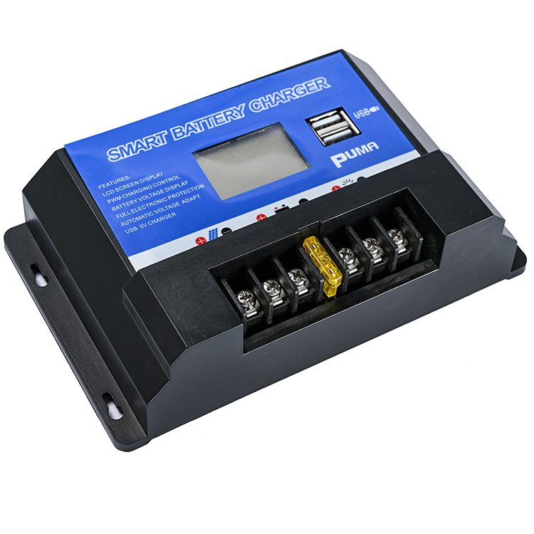 10a 20a 30a Lithium Iron Lifepo4 Battery Charger Regulators Stabilizers 12V 24V Auto Dual USB PWM Solar Charge Controller