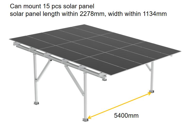 Aluminum Solar Panel Carport Home PV Panels Canopy Frame Roof Kit With Energy Systems Easy Mounting Structure