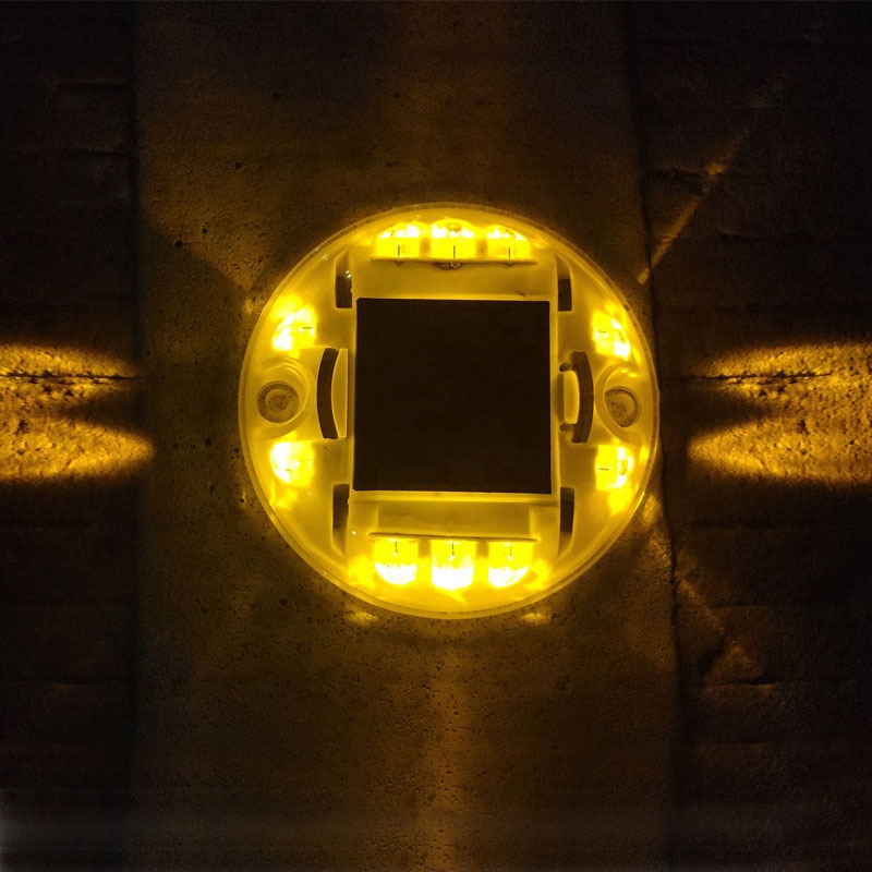 30 Ton Outdoor Waterproof Glass Plastic Solar Indicator Light Pavement Marker Cat Eyes Powered Led Solar Road Studs