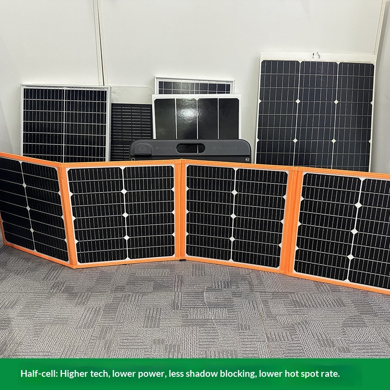 China Factory Source Solar Photovoltaic Panel Single Crystal Assembly Flexible Folding Panel Specification Size Customization