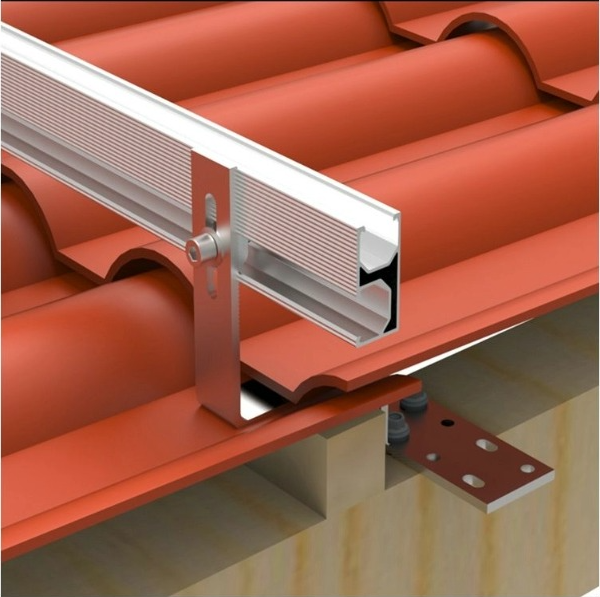 Factory Supply Silver Aluminum Rail Mounting Solar Panel Roof Structure Easy Installation Solar Mounting System