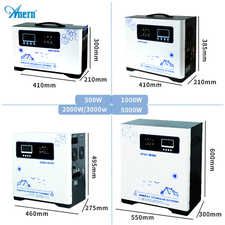 Portable Solar Power Station 500w 1000w 3000w 110V 220V Backup Emergency Lithium Battery 5000w Solar Generator For Home