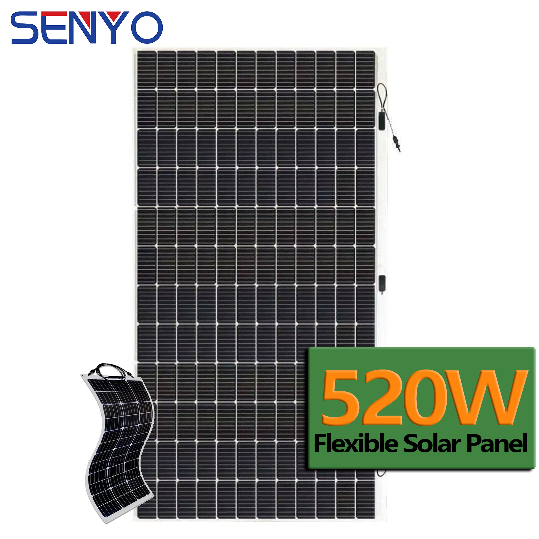 SENYO Flexible Solar Panel 500W 520W High Conversion Rate Waterproof Semi-Flexible Thin-film Solar Panels PV Modules