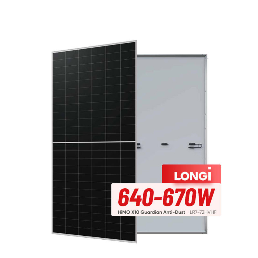 Factory Direct Longi Solar Panel N Type Topcon 640W 650W 655W 660W 670W Solar Panels Anti-Dust Hi Mo X10 Mono Photovoltaic Panel