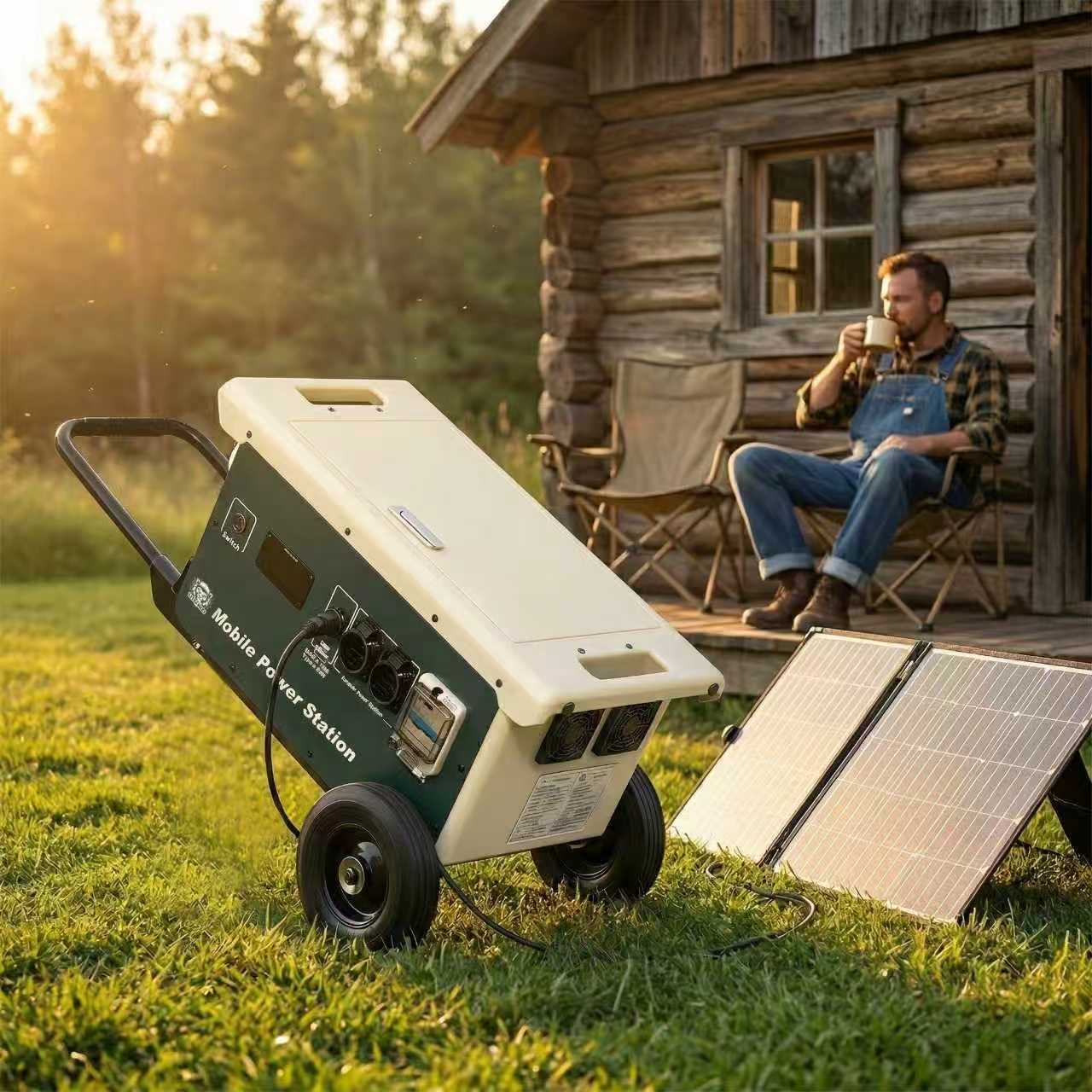 High-Performance Lithium Iron LiFePO4 Battery 5kWh Mobile Power Station Solar Generator Portable Power Station 3000 for Home