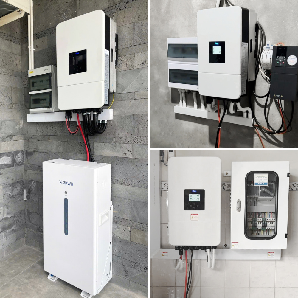Deye 3kw 5kw 6kw 8kw 10kw 12kw Three Phase Hybrid Solar Inverter with Battery for Home Energy Storage System