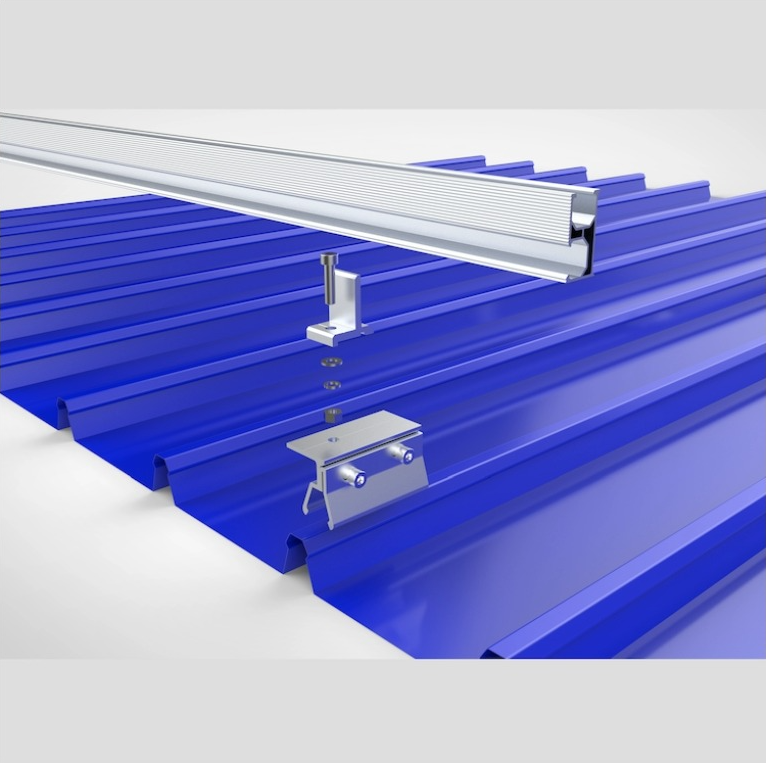 Factory Supply Silver Aluminum Rail Mounting Solar Panel Roof Structure Easy Installation Solar Mounting System