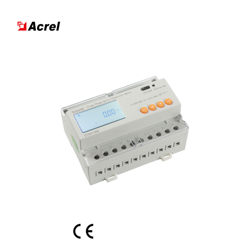 DTSD1352 Three-phase Multi-electric Parameter Measurement Photovoltaic Inverter Anti-reverse Current Energy Meter DO/DI 3x10(80)