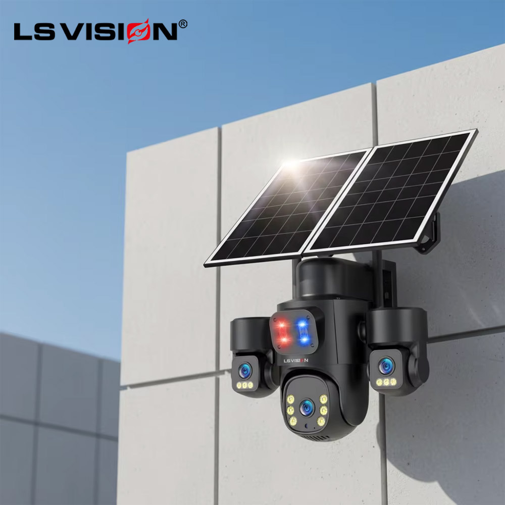 LSVISION 8MP CMOS 4K PTZ Wide Angle WiFi 4G IP66 Waterproof Two-Way Audio Motion Detection Outdoor Night Vision Security Camera