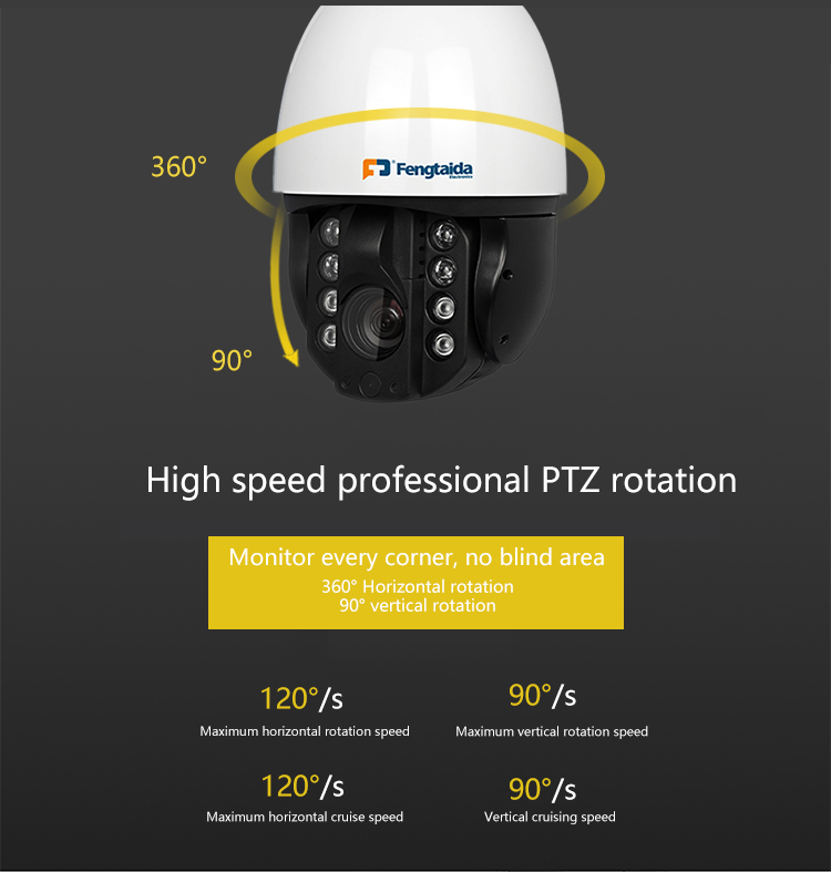 Fengtaida 30x Zoom Auto Tracking AI Intelligent Laser Bird Repellent PTZ Camera For Farm Monitoring