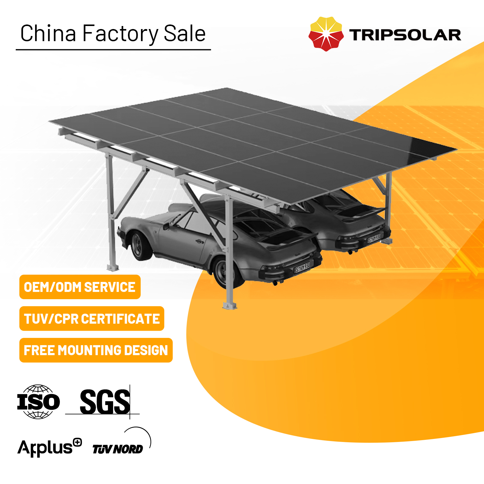Aluminum Solar Panel Carport Home PV Panels Canopy Frame Roof Kit With Energy Systems Easy Mounting Structure