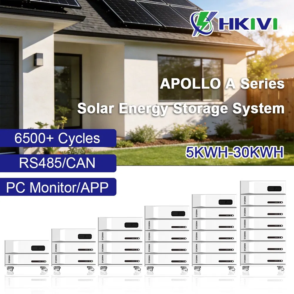 Hybrid Solar Energy System Stackable LiFePO4 Battery Storage All-in-One 5-30kw Complete Kit