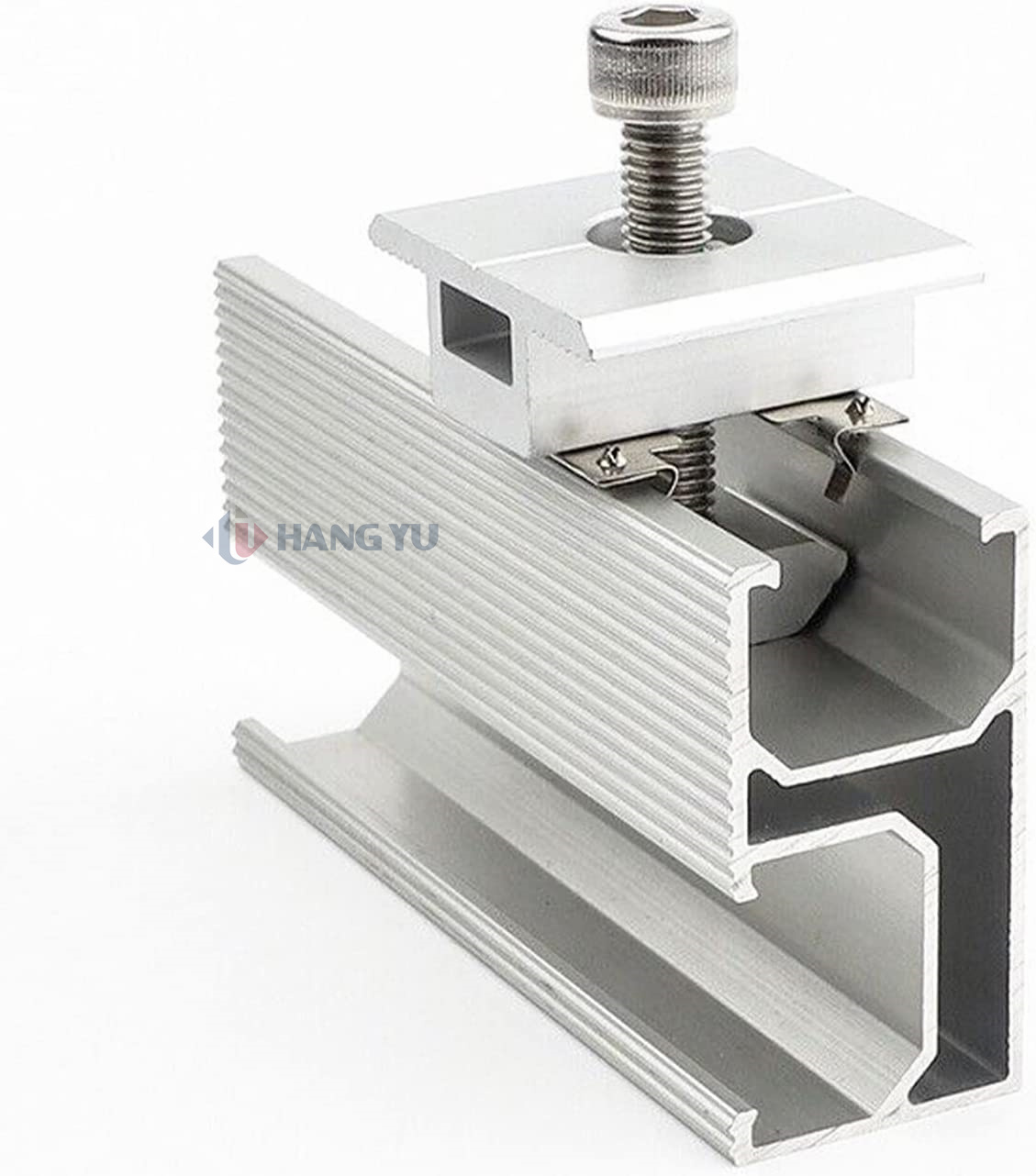 Aluminum Rail For Solar Panel Mounting PV Bracket System For Roof Installation And Mid Clamp Solar Panel Installation