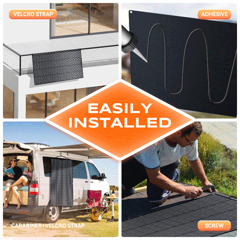 High Quality 200W 300W Rollable Amorphous Silicon Thin Film Flexible Solar Panel For RV Boats Marine With Factory Price
