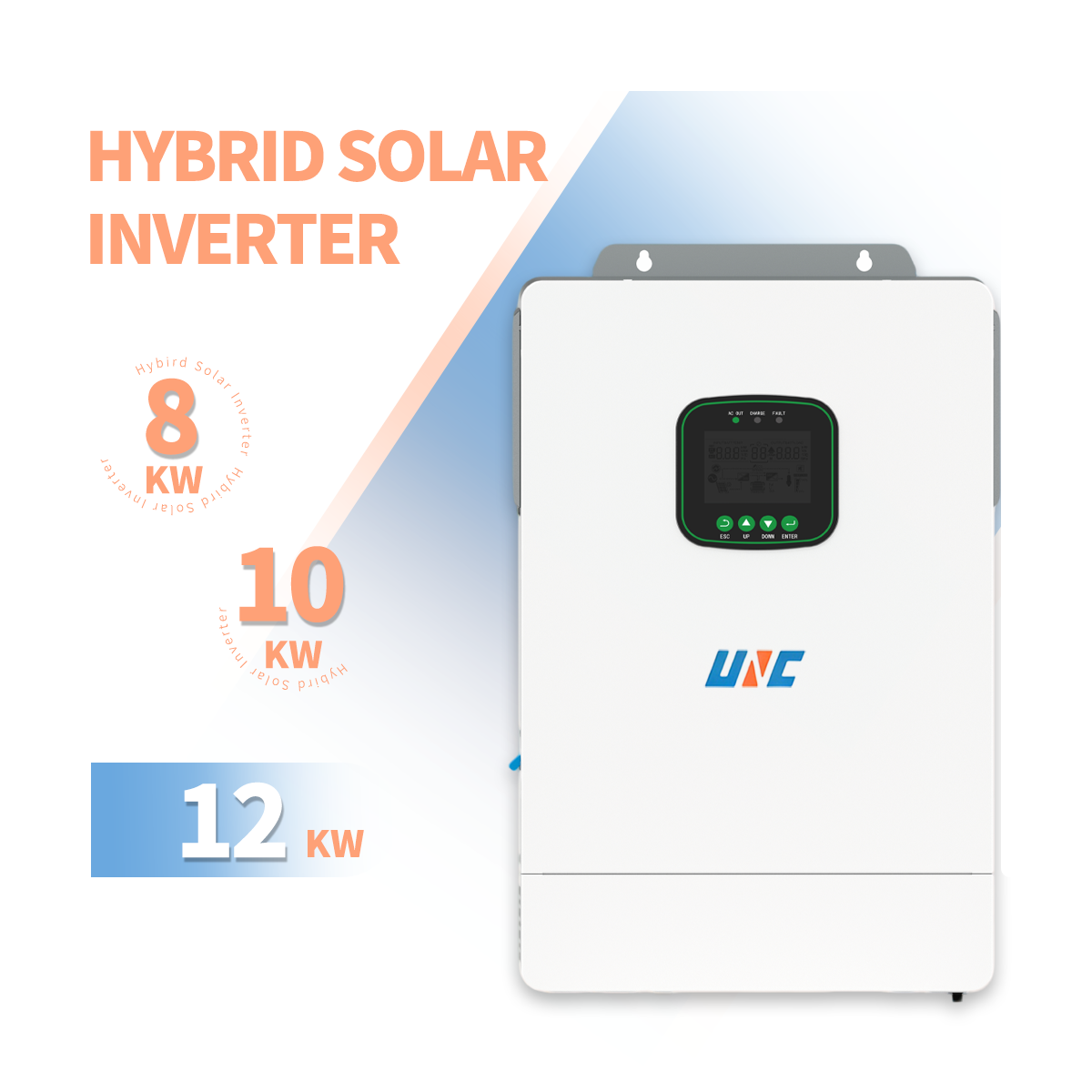 UNC Anti-reflux CT 220v On/Off Grid 12000w Solar String 10.2kw Hybrid Parallel Single String Phase Inverter 48v 51.2v WIFI LCD