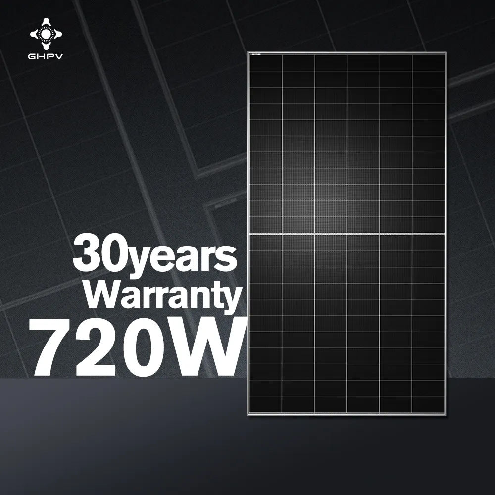 30 Years Warranty 720w Solar Panels 550w 500w 600w 720W Mono Bifacial TOPcon Solar Panel For Home Solar System