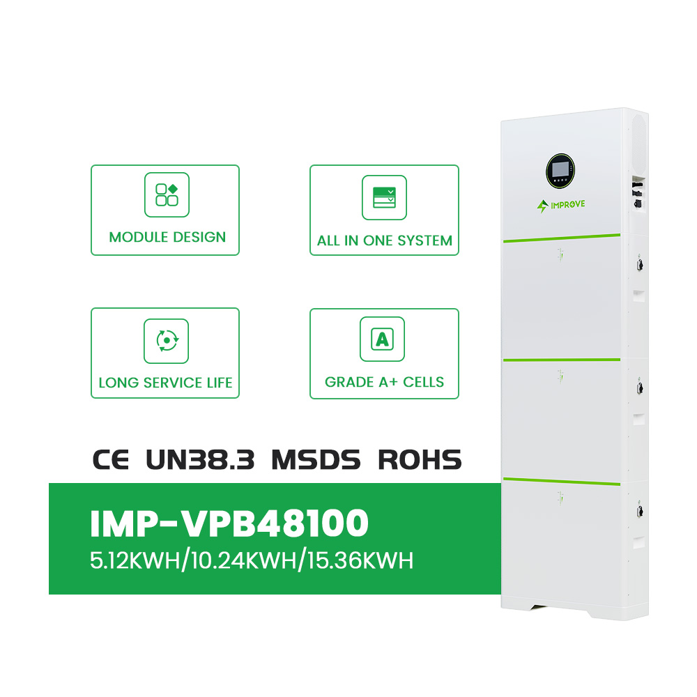 10kwh Lifepo4 Home Battery 15kwh 20kwh OEMODM Vertical Stackable Lithium Battery Pack With 5kw Inverter 48V For Solar System