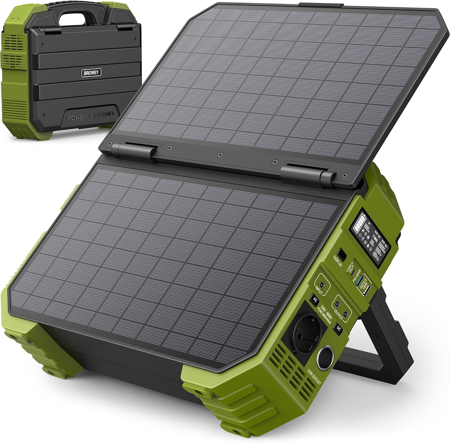 1600W Solar Generator Station 1024Wh LiFePO4 Battery MPPT Pure Sine Wave /CE/ Certified USB/Type-C DC Output Car Compatible