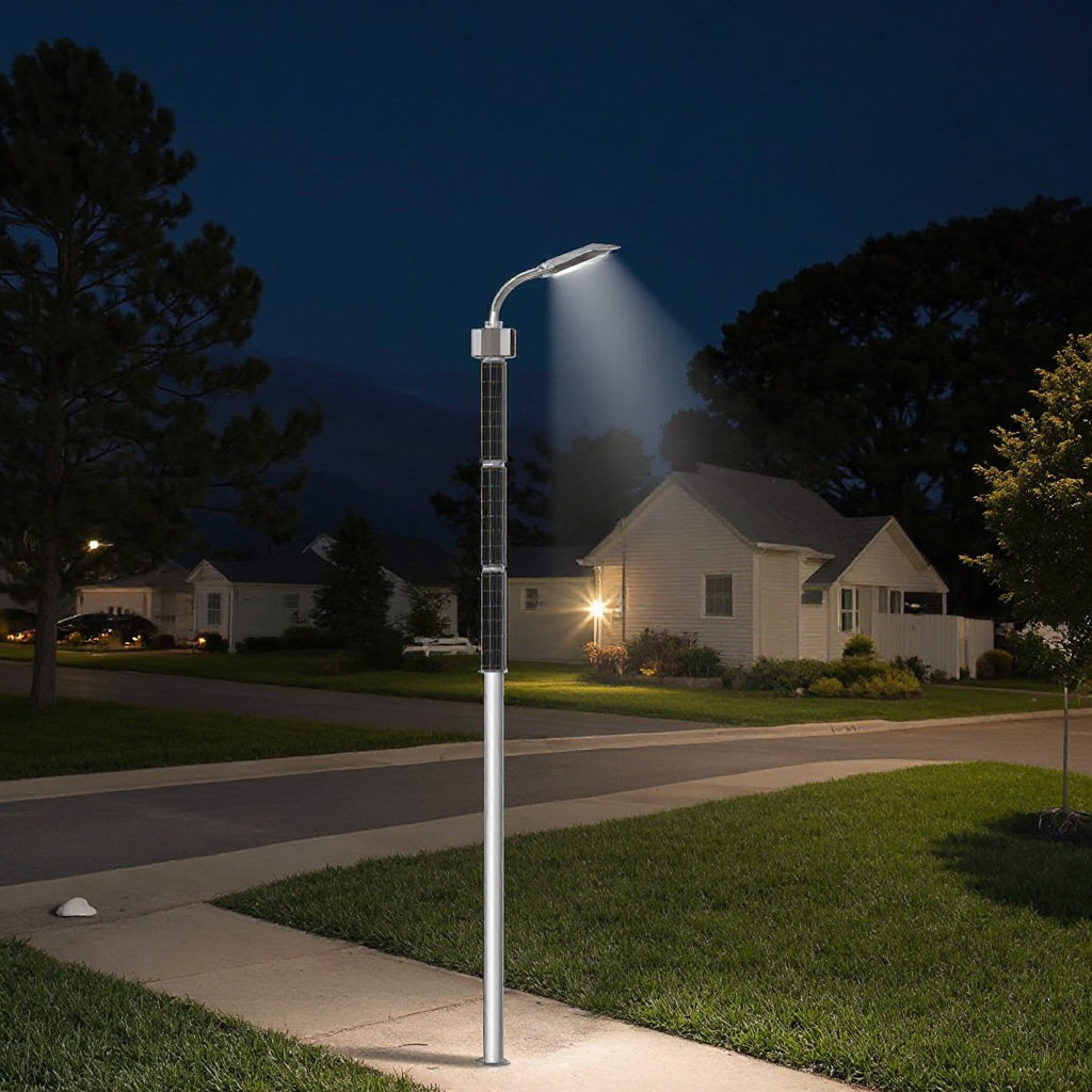 DC/AC Hybrid LED Solar Street Light 12 Hours Full Brightness IP66 Outdoor Lighting for Highways and Roads