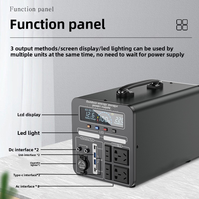 220V 2000 Watt All in One Outdoor Mobile Camping Lifepo4 Lithium Energy Storage Supplier 2000w Solar Portable Power Station