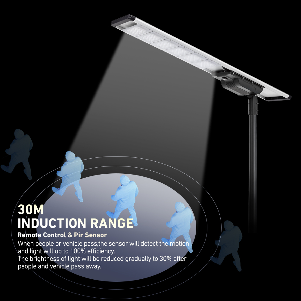 Solar Street Light Waterproof Ip65 Outdoor 100w 200w 300w All in One Solar Street Light