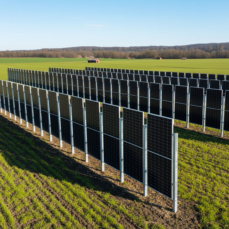 High Stability Bifacial Solar Panel Fence Vertical Structure Modern Fence Design For Energy And Space Efficiency