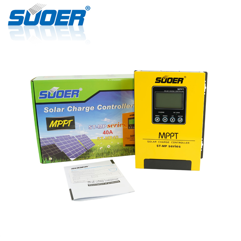 Suoer 40A 12v 24v 48v Professional Guaranteed Quality PriceSolar MPPT Charge Controller With LCD Display