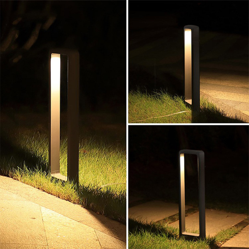 Aluminum Garden Lamp Waterproof IP65 Modern Hotel Home Outdoor Decoration Bollard Post Pathway Led Lawn Light