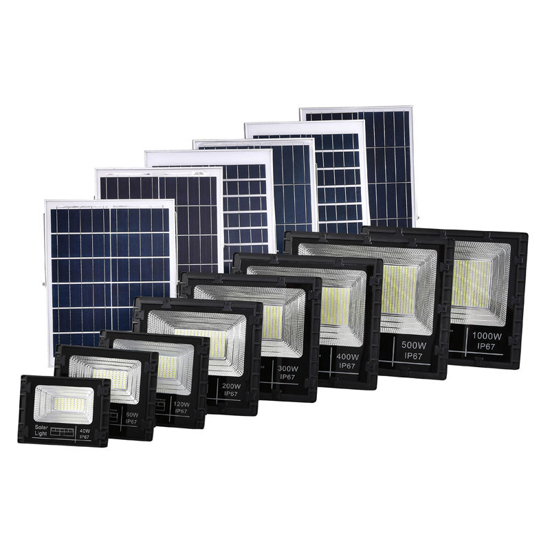 P65 Outdoor Solar LED Flood Light 25W 40W 60W 100W 200W Reflector Lamp for Garden Yard Landscape Security