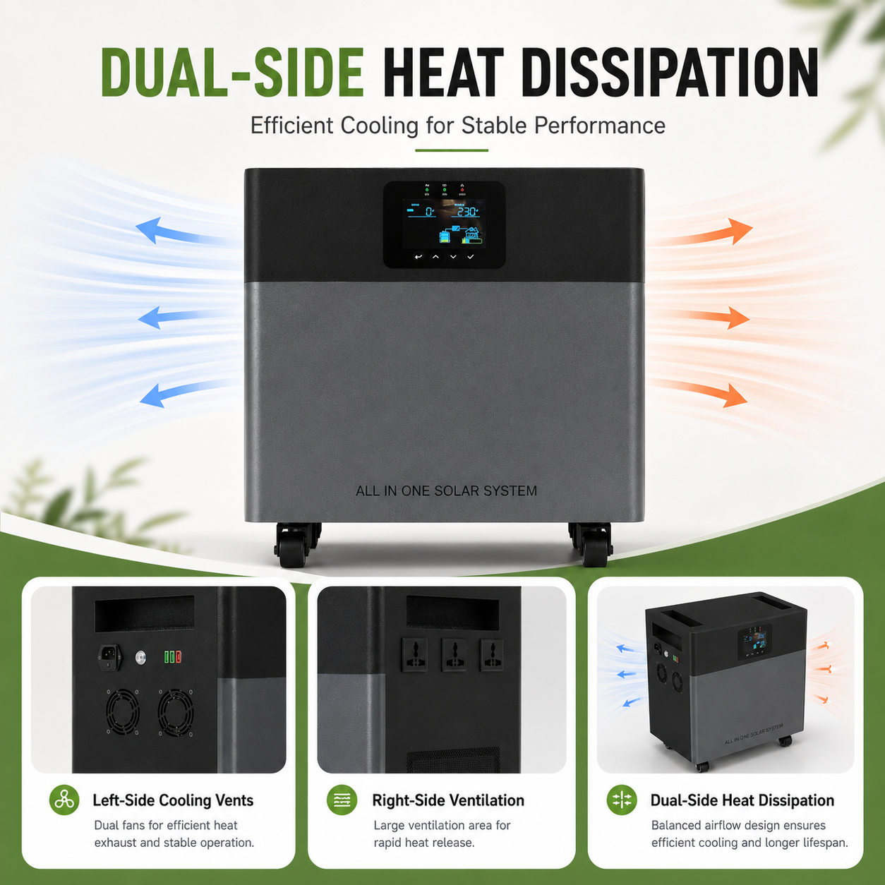 300W 500W 1200W 2500W All-in-One Solar Power System LiFePO4 Portable Power Station for Shop Home Night Market