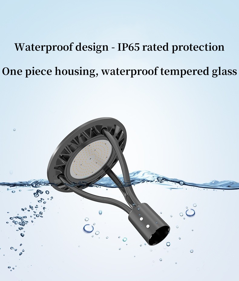 150lm/w Outdoor Yard Garden Lighting 80w 100w 150w 200w DLC Listed Aluminum Housing IP65 Waterproof Post Top Led Garden Light
