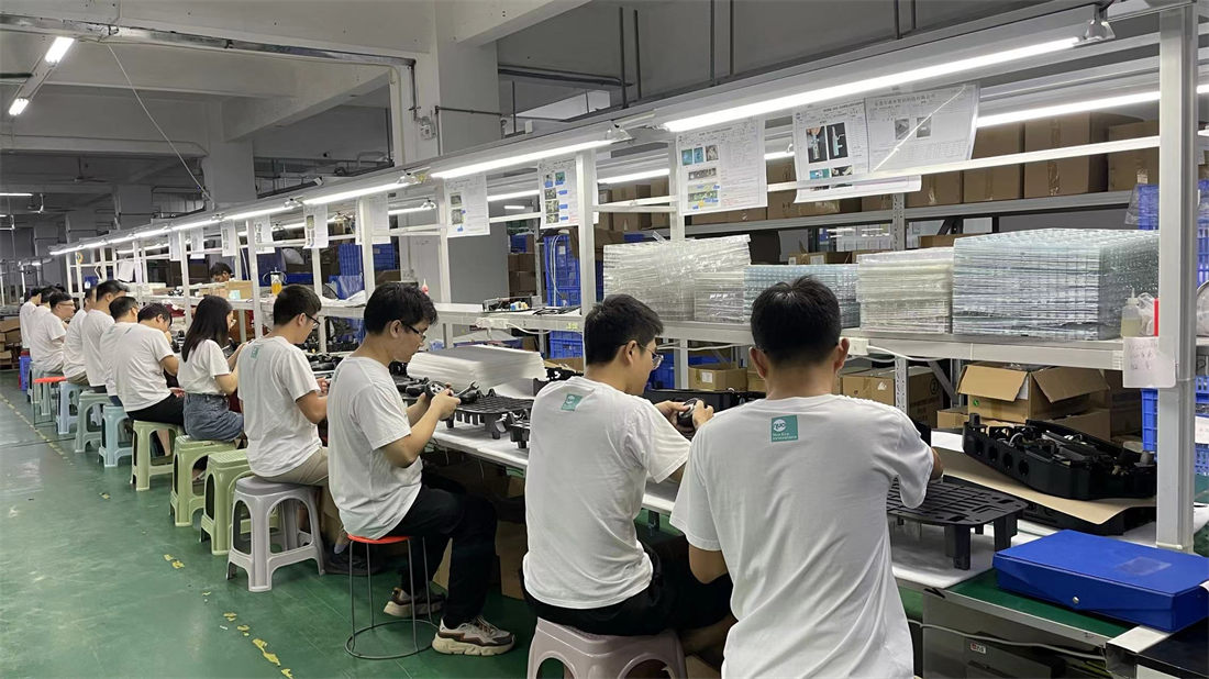Solar product assembly line step 2 — final integration and module assembly
