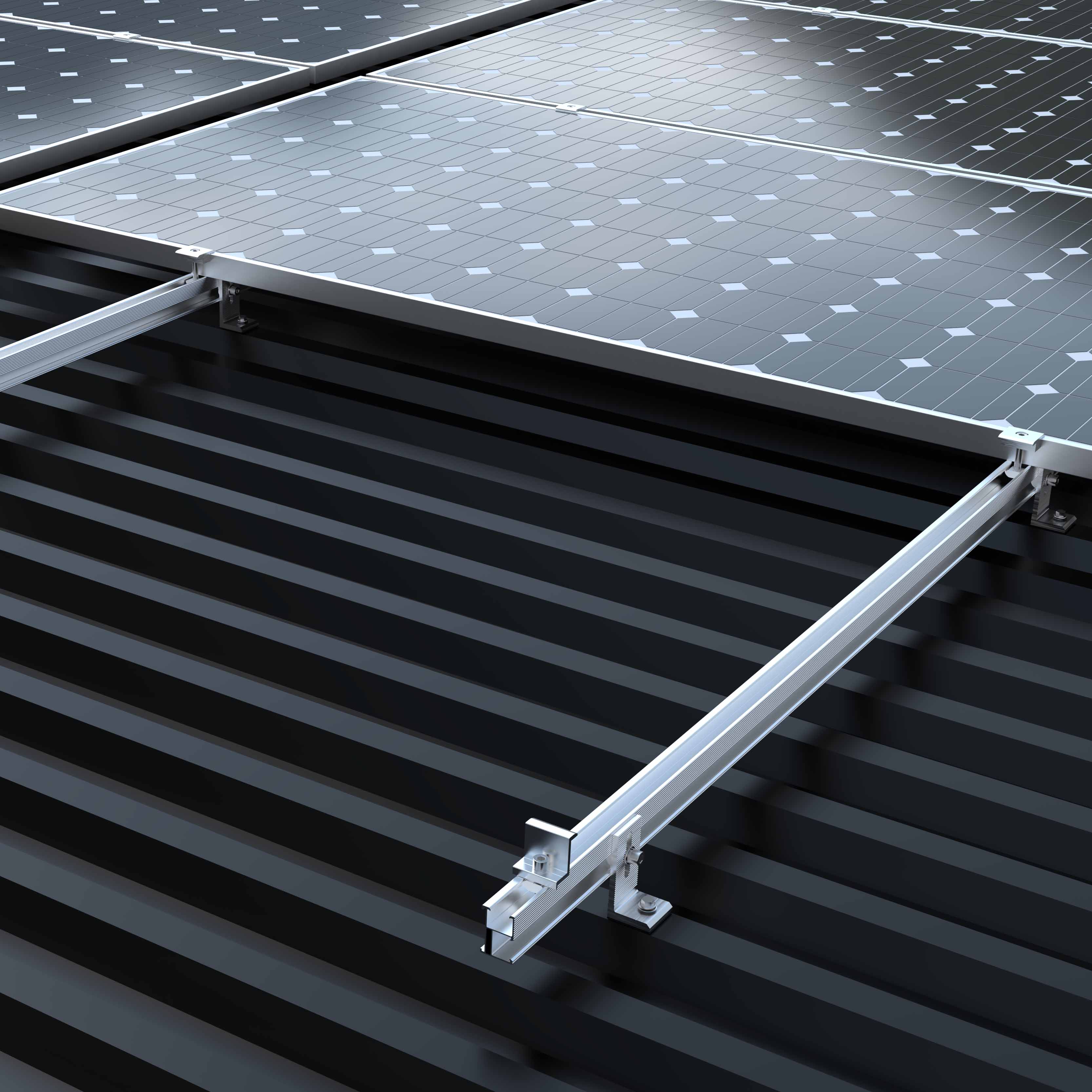 Aluminum Roof Top Pv Photovoltaic Panel Mounting System Kit Solar l Feet with Hanger Bolt
