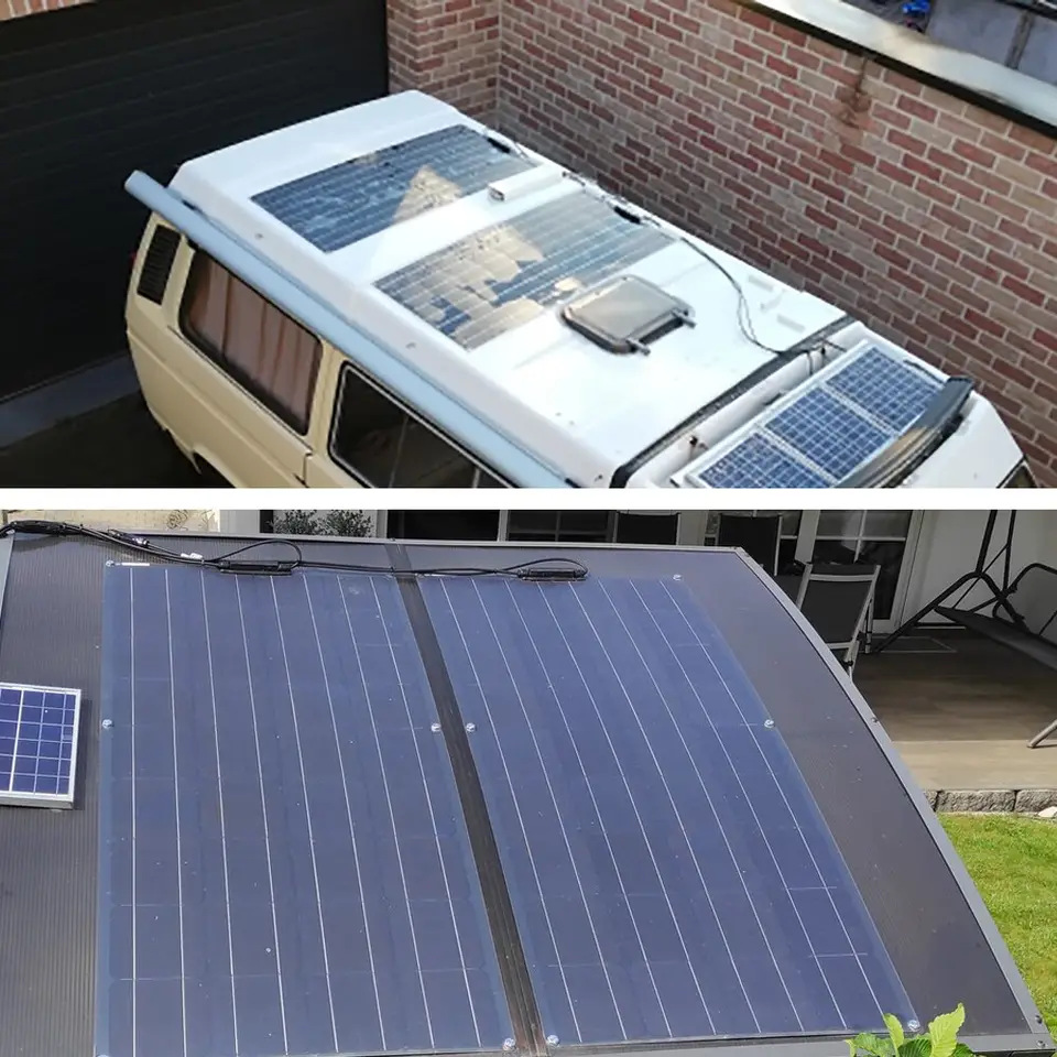100W 200W 300W 400W 450W Flexible Solar Energy Panel 24V Semi-Flexible Thin Film Solar Panel