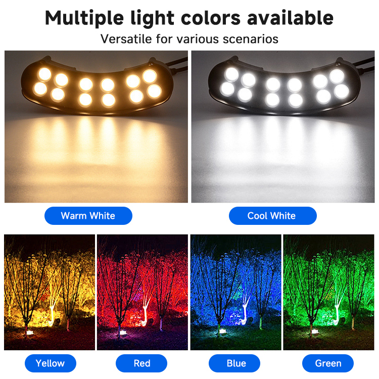 Customized Modern Outdoor Decor Ring Hug Tree Light LED AC220v DC24V IP65 Waterproof Aluminum Garden Spotlight