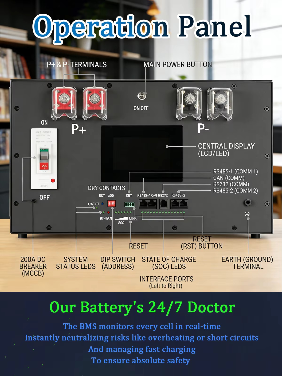 Solar Home Energy Storage LiFePO4 Battery Case Details