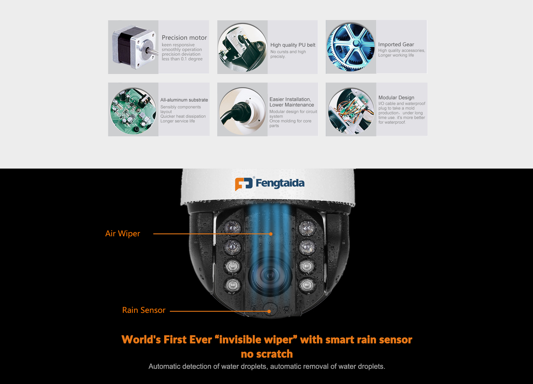 Fengtaida 30x Zoom Auto Tracking AI Intelligent Laser Bird Repellent PTZ Camera For Farm Monitoring