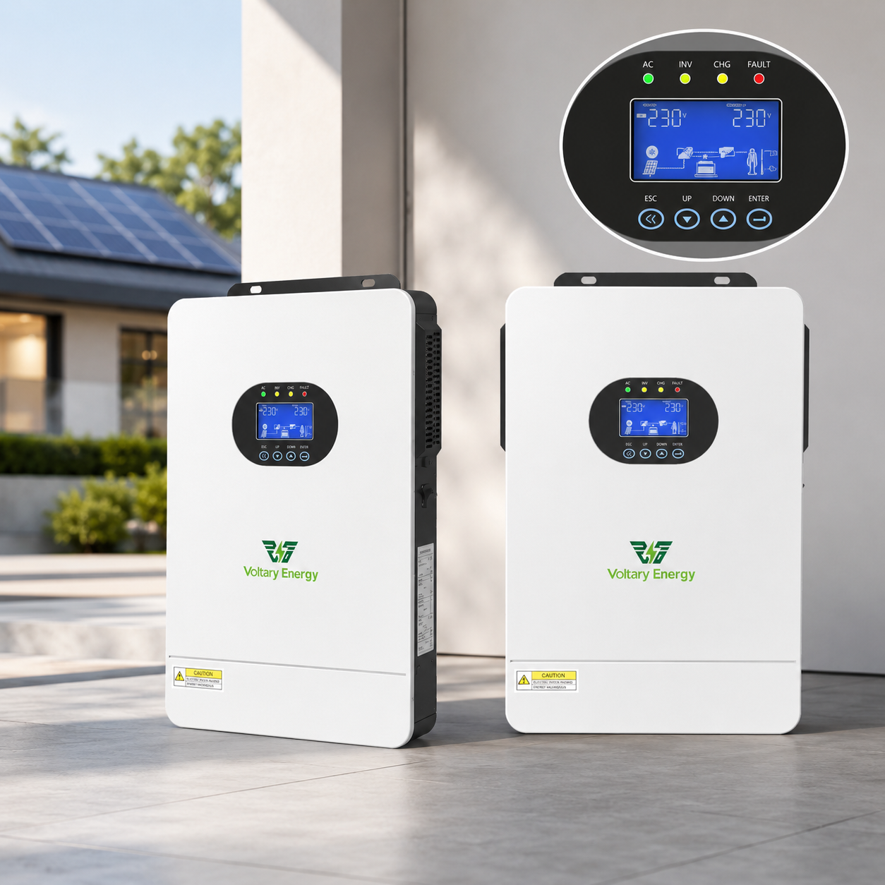 High Quality Solar MPPT Hybrid Inverter 3.6KW/6.2KW 24VDC to 220-240VAC Grid PV Inverter Single Output