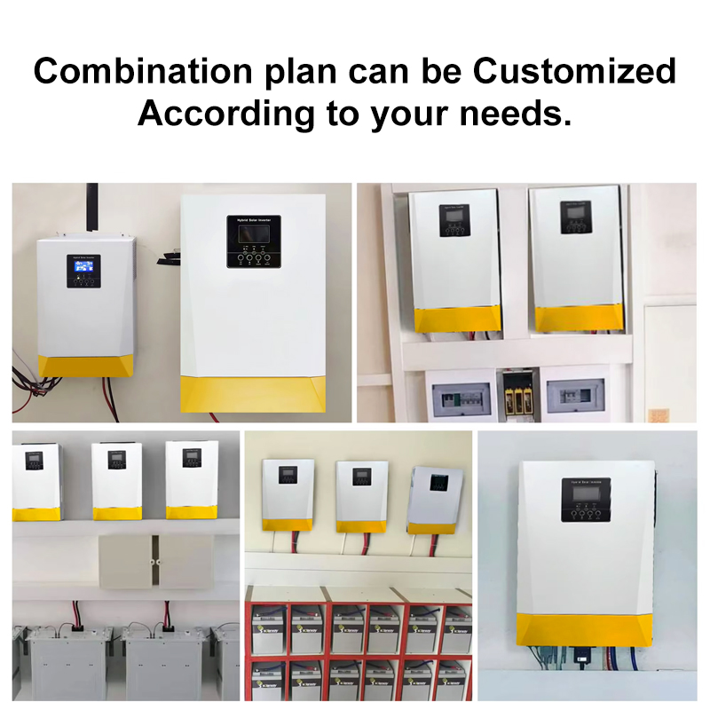 48V 5.5kw 6.2kW Off Grid Solar Inverter Single Phase Pure Sine Wave 6.2KVA 6200W Hybrid Solar Inverter With MPPT